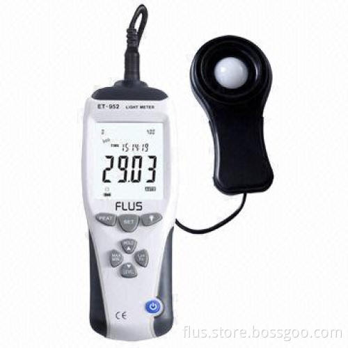 Professional Light Meter with 0-400K Lux Measuring, Peak Capture, MAX/MIN/DATA Record